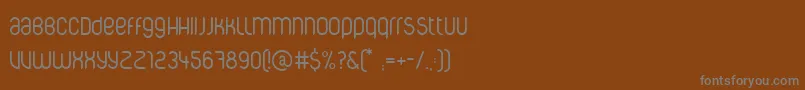 フォントCorpuscareLight – 茶色の背景に灰色の文字
