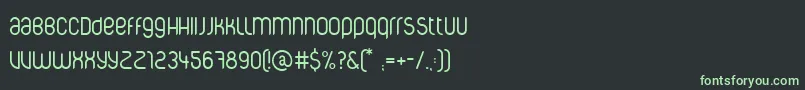CorpuscareLight-Schriftart – Grüne Schriften auf schwarzem Hintergrund