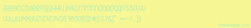 Saiba mais sobre a fonte CorpuscareLight Fonte CorpuscareLight – fontes verdes em um fundo amarelo