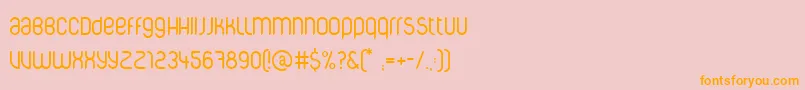 CorpuscareLight Font – Orange Fonts on Pink Background