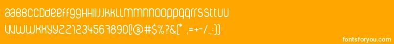 フォントCorpuscareLight – オレンジの背景に白い文字