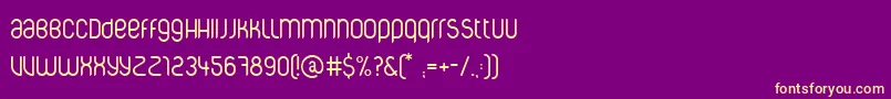 フォントCorpuscareLight – 紫の背景に黄色のフォント