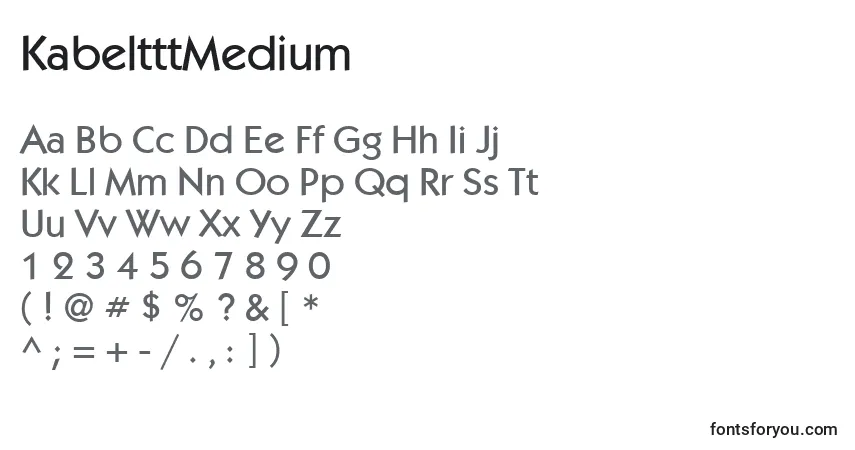 KabeltttMediumフォント–アルファベット、数字、特殊文字