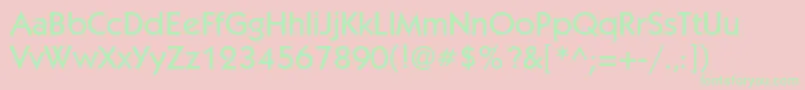 KabeltttMedium Font – Green Fonts on Pink Background