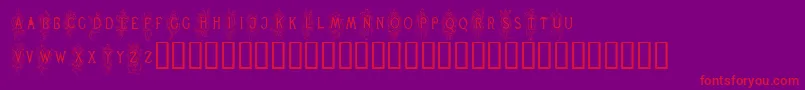 RenaissanceScrolls Font – Red Fonts on Purple Background