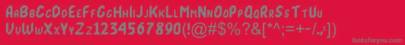 MortalKombat1-Schriftart – Graue Schriften auf rotem Hintergrund