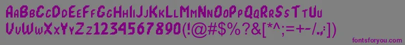 MortalKombat1-Schriftart – Violette Schriften auf grauem Hintergrund