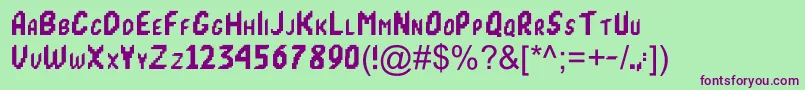 MortalKombat1 Font – Purple Fonts on Green Background