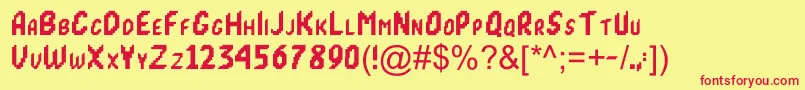 MortalKombat1 Font – Red Fonts on Yellow Background