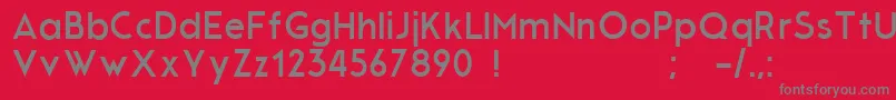 Fonte ModernGrotesk – fontes cinzas em um fundo vermelho