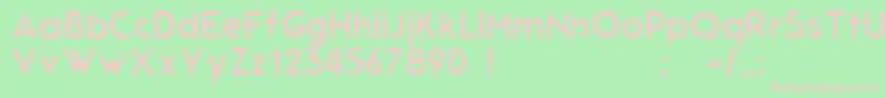 Fonte ModernGrotesk – fontes rosa em um fundo verde