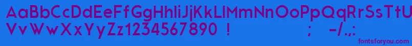 ModernGrotesk Font – Purple Fonts on Blue Background