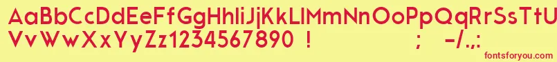 ModernGrotesk Font – Red Fonts on Yellow Background