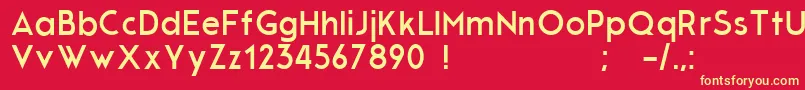 ModernGrotesk Font – Yellow Fonts on Red Background