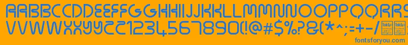 NeonsDemo Font – Blue Fonts on Orange Background