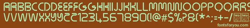 NeonsDemo Font – Green Fonts on Brown Background