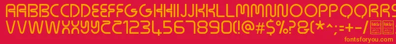 NeonsDemo Font – Orange Fonts on Red Background