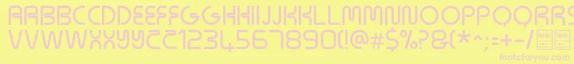 NeonsDemo Font – Pink Fonts on Yellow Background