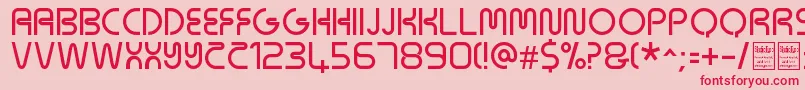 フォントNeonsDemo – ピンクの背景に赤い文字