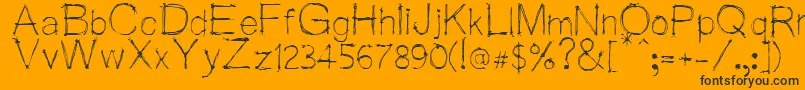 Wiredsaji Font – Black Fonts on Orange Background