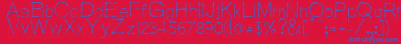 Wiredsaji Font – Blue Fonts on Red Background