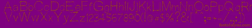 Wiredsaji Font – Brown Fonts on Purple Background