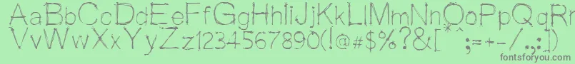 Wiredsaji Font – Gray Fonts on Green Background