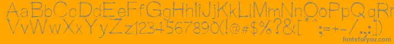 Wiredsaji Font – Gray Fonts on Orange Background