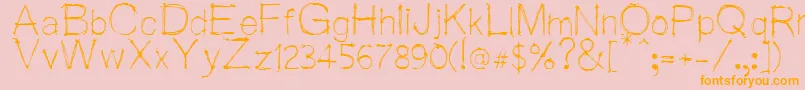 Wiredsaji Font – Orange Fonts on Pink Background