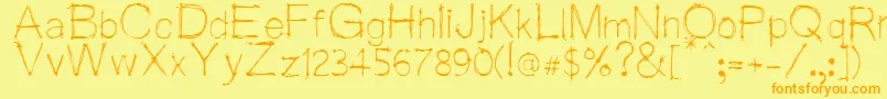 Wiredsaji Font – Orange Fonts on Yellow Background