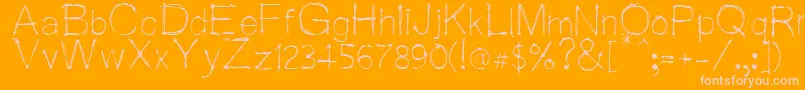 Wiredsaji Font – Pink Fonts on Orange Background