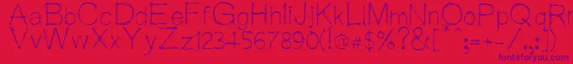 Wiredsaji Font – Purple Fonts on Red Background