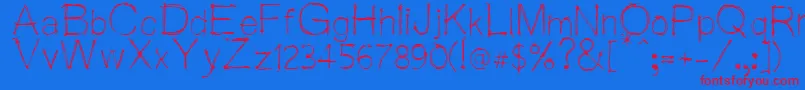 Wiredsaji Font – Red Fonts on Blue Background