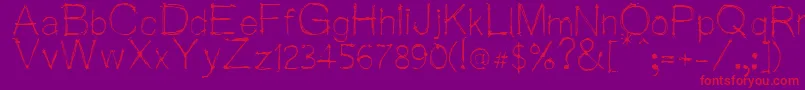 Wiredsaji Font – Red Fonts on Purple Background