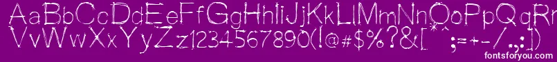 Wiredsaji Font – White Fonts on Purple Background