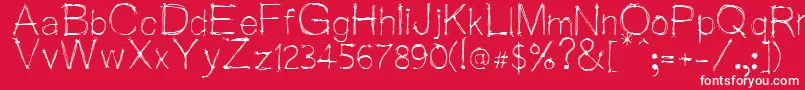 Wiredsaji Font – White Fonts on Red Background