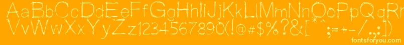 Wiredsaji Font – Yellow Fonts on Orange Background