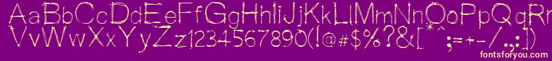 Wiredsaji Font – Yellow Fonts on Purple Background