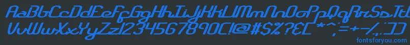 RegistryBrk Font – Blue Fonts on Black Background