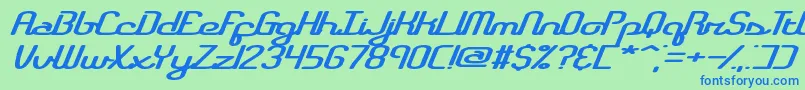 RegistryBrk Font – Blue Fonts on Green Background