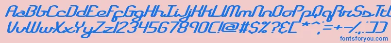 RegistryBrk Font – Blue Fonts on Pink Background