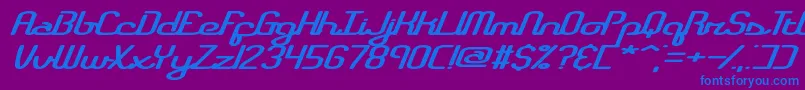 RegistryBrk Font – Blue Fonts on Purple Background