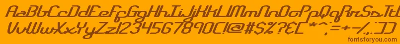 RegistryBrk Font – Brown Fonts on Orange Background