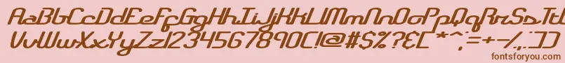 RegistryBrk Font – Brown Fonts on Pink Background
