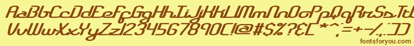 RegistryBrk Font – Brown Fonts on Yellow Background