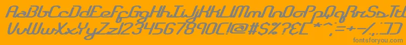 RegistryBrk Font – Gray Fonts on Orange Background