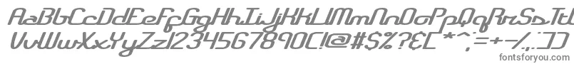 RegistryBrk-fontti – harmaat kirjasimet valkoisella taustalla