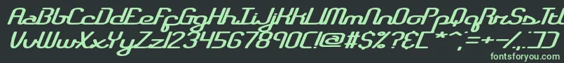 RegistryBrk Font – Green Fonts on Black Background