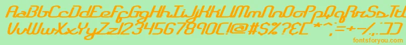 Fonte RegistryBrk – fontes laranjas em um fundo verde