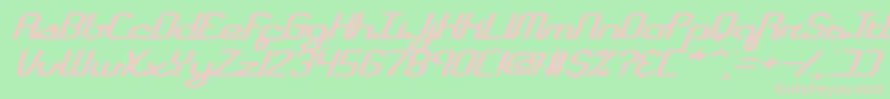 RegistryBrk Font – Pink Fonts on Green Background